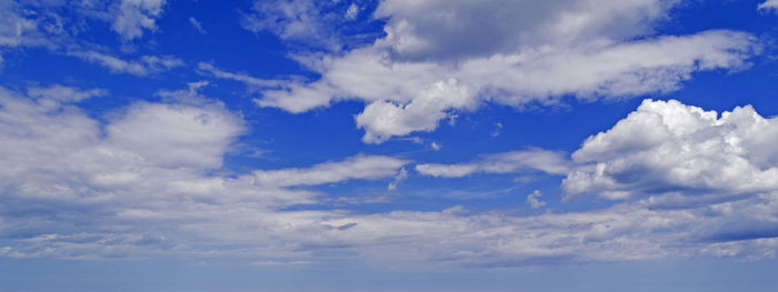 Low angle view of clouds in blue sky