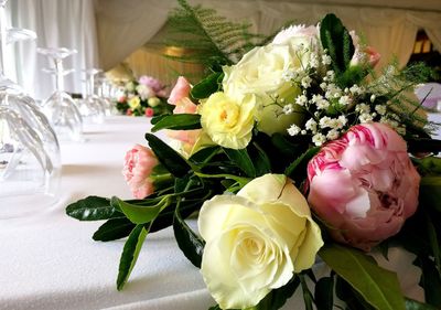 Close-up of rose bouquet