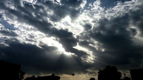 Low angle view of cloudy sky