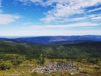 Scenic view of landscape against sky