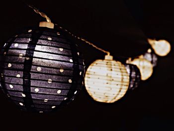 Close-up of illuminated lamp