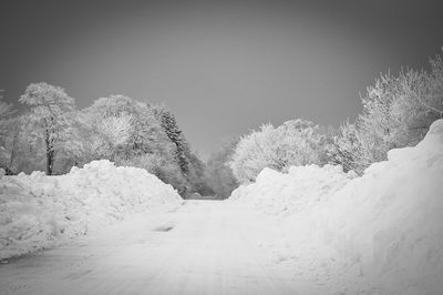 View of sand dunes against sky