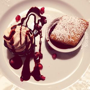 Close-up of pastry in plate