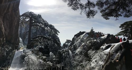 Panoramic view of cliff against sky