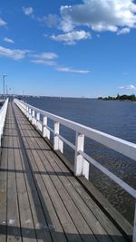 Pier over sea against sky