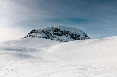 Landscape in winter at les deux alpes. it is a french winter sports resort located in oisans