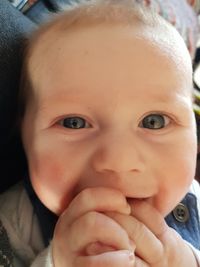 Close-up portrait of cute boy