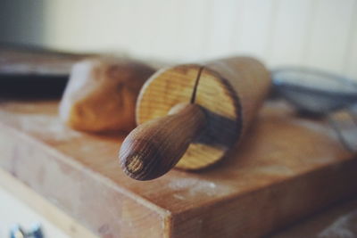 Close-up of bread on table