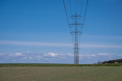 High voltage mast in danish landscape