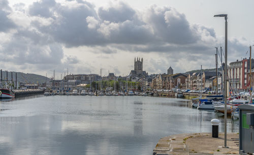 City view of fecamp, a commune in the seine-maritime department in the normandy region of france