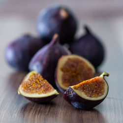 Close-up of fruits on table