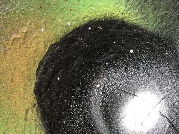 Close-up of grass in water