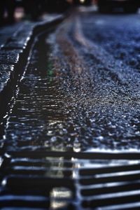 Close-up of wet surface