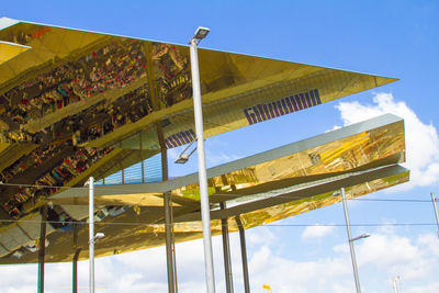 Low angle view of built structure against sky