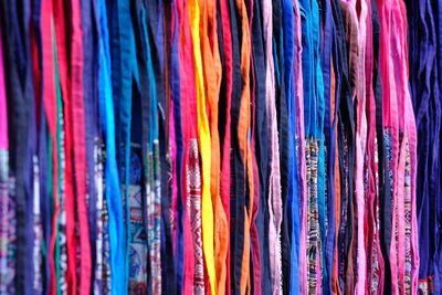 Full frame shot of multi colored candies for sale in market