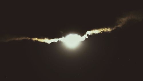 Low angle view of moon in sky