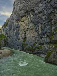 Scenic view of rocky mountains