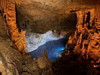 Rock formations in cave