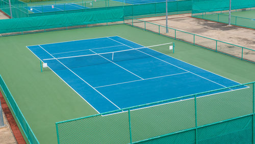 High angle view of empty stadium