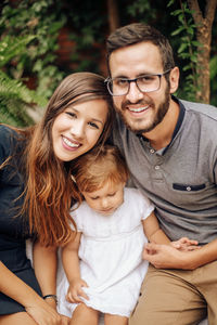 Portrait of smiling young couple