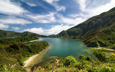 Scenic view of lake