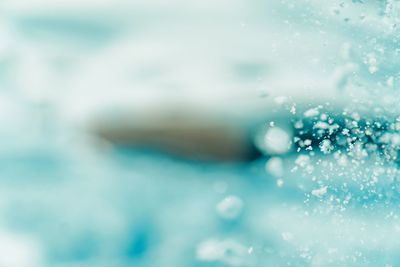 Close-up of water drops on glass