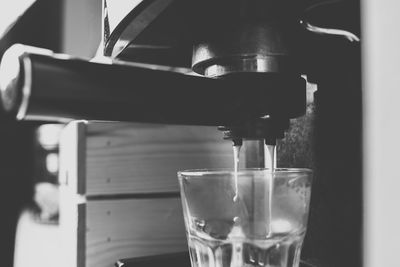 Close-up of drinking glass