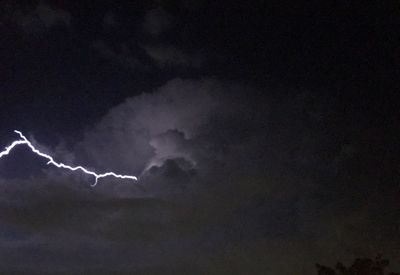 Low angle view of storm clouds