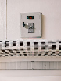 Information sign on wall of building