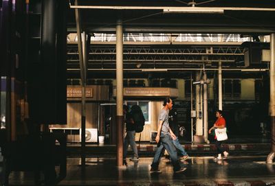 People sitting in shopping mall