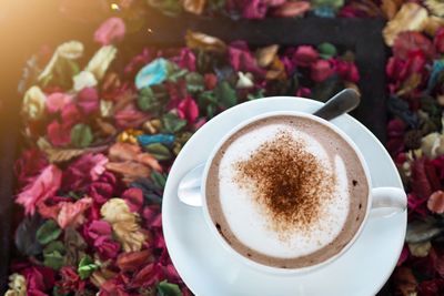 Close-up of coffee on table