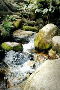 River flowing through rocks
