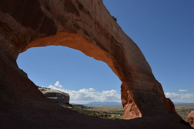 Scenic view of rock formation against sky