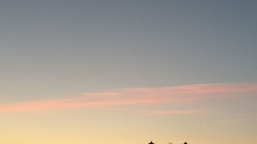 Low angle view of sky at sunset