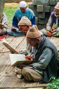 Men in traditional clothing