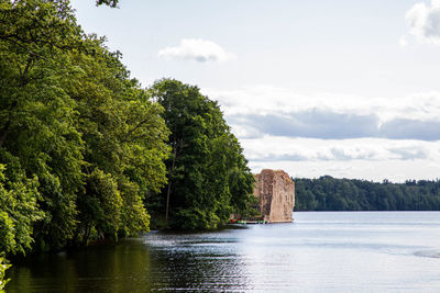 Castle ruins in the town of koknese