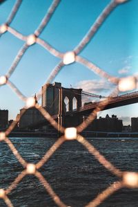 Bridge over river in city