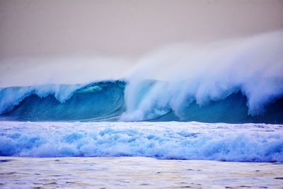 Atlantic ocean waves on fuerteventura canary island in spain