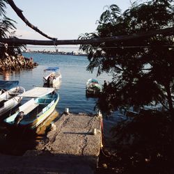 Boats in sea