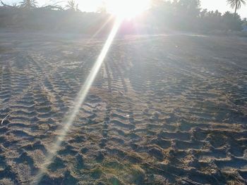 Aerial view of sand on landscape