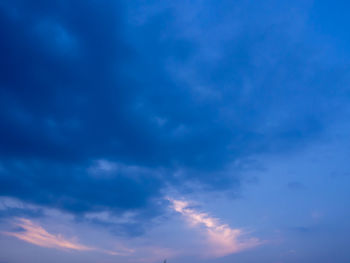 Low angle view of clouds in sky