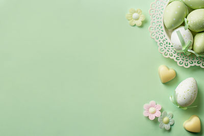 Directly above shot of flowers on table