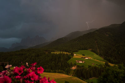 Thunderstorm in the dolomites.