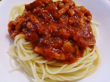 Close-up of served food