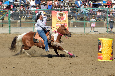 Men riding horses