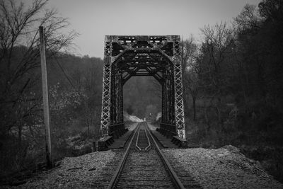 View of railroad tracks against sky