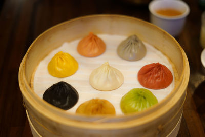 Close-up of food on table