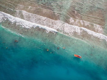 High angle view of sea