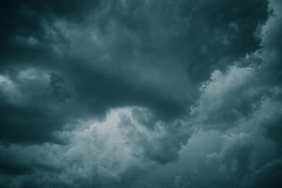 Low angle view of storm clouds in sky