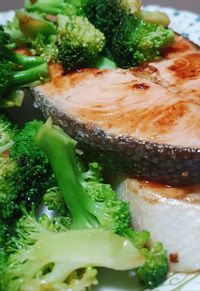 Close-up of fresh salad in plate